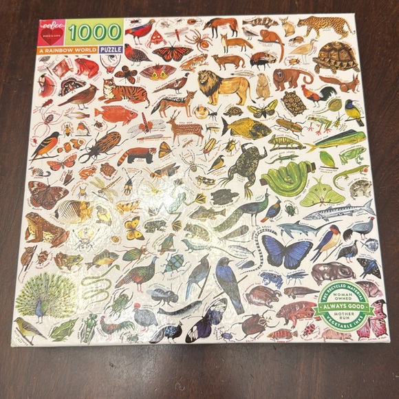 EeBoo “a rainbow world” Puzzle. 1000 pieces.  Complete.  Excellent condition - Picture 1 of 8
